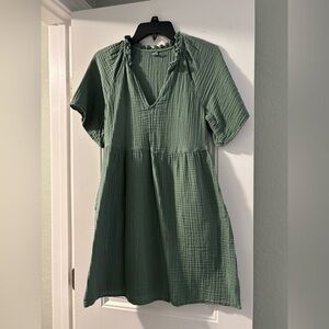 Old Navy Textured Green Mini Dress